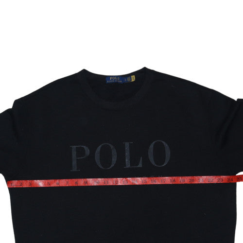 Polo Ralph Lauren Men's Black Large Crew Neck Sweatshirt