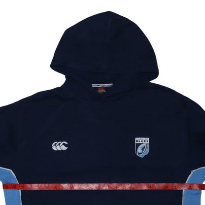 Canterbury Men's Blue Pullover Rugby Hoodie Size L Sportswear