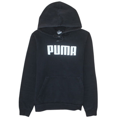 Puma Womens Black Pullover Hoodie Size 14 Hooded Sweatshirt