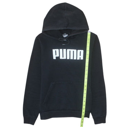Puma Womens Black Pullover Hoodie Size 14 Hooded Sweatshirt