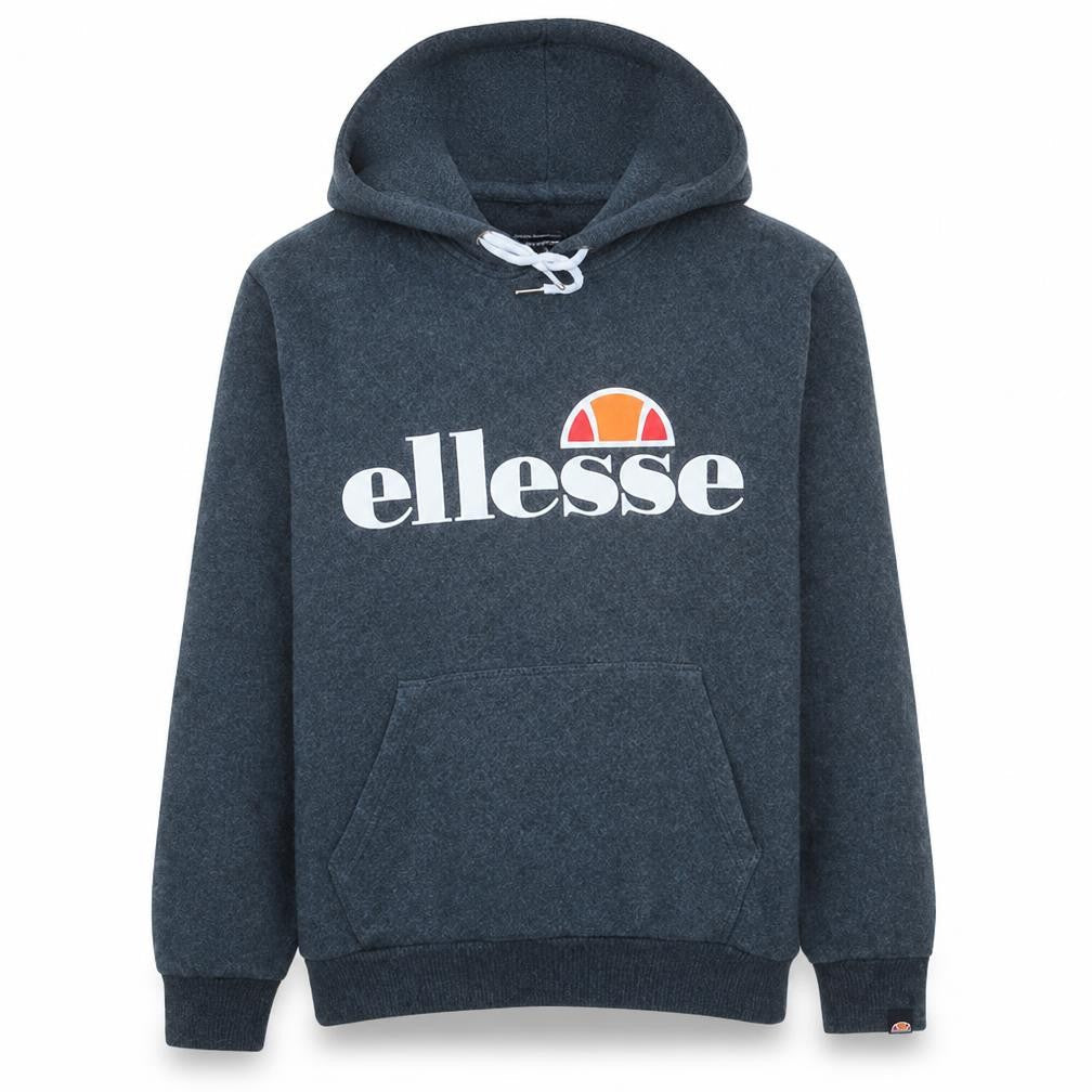 Ellesse Women's Grey Pullover Hoodie UK 10 Cotton Blend Logo Sweatshirt