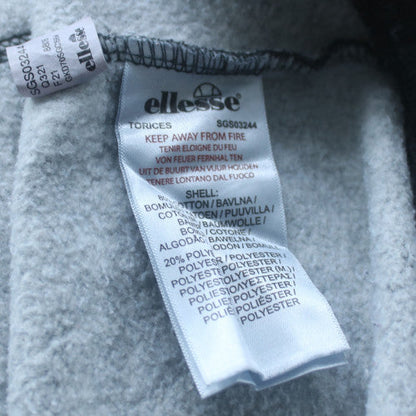 Ellesse Women's Grey Pullover Hoodie UK 10 Cotton Blend Logo Sweatshirt