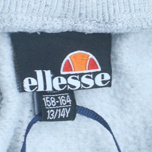 Ellesse Boys Grey Sweatpants 13-14 Years Elastic Waist Fleece Joggers
