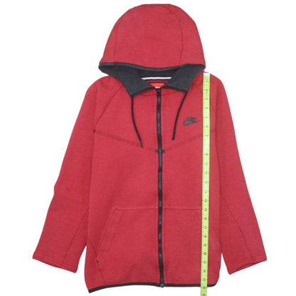 Nike Men’s Red Full Zip Hoodie Size S Regular Fit Sports Fleece