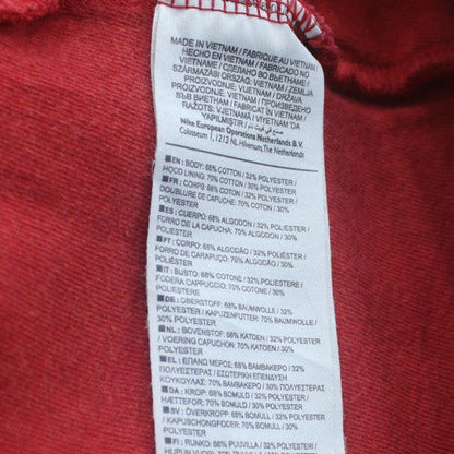 Nike Men’s Red Full Zip Hoodie Size S Regular Fit Sports Fleece
