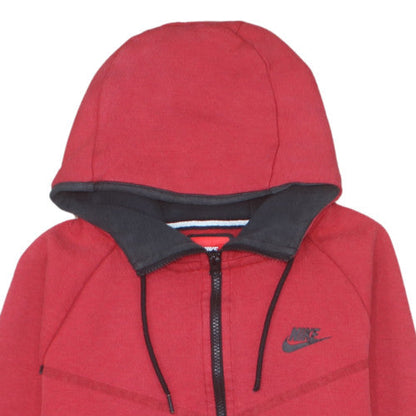 Nike Men’s Red Full Zip Hoodie Size S Regular Fit Sports Fleece