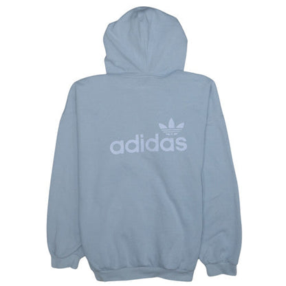 Adidas Womens Blue Pullover Hoodie Size 12 Classic Logo Design