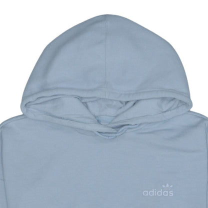 Adidas Womens Blue Pullover Hoodie Size 12 Classic Logo Design