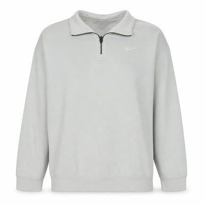 Nike Women's Beige 1/4 Zip Sweatshirt Medium Fleece Pullover