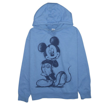 Disney Womens Blue Mickey Mouse Hoodie XL Pullover Cotton Primark Cares