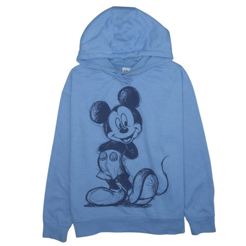 Disney Womens Blue Mickey Mouse Hoodie XL Pullover Cotton Primark Cares