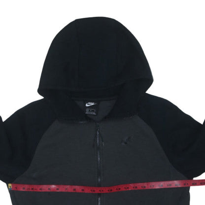 Nike Men's Black Full Zip Hoodie Size M Fleece Sweatshirt