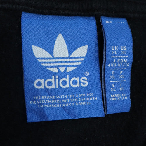Adidas Mens Black XL Pullover Hoodie with Trefoil Logo
