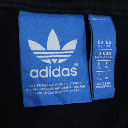 Adidas Mens Black XL Pullover Hoodie with Trefoil Logo