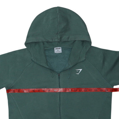 Gymshark Men's Green Full Zip Hoodie Size M Sportswear