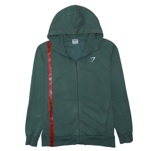Gymshark Men's Green Full Zip Hoodie Size M Sportswear