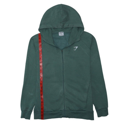 Gymshark Men's Green Full Zip Hoodie Size M Sportswear