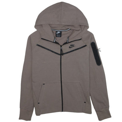 Nike Men's Beige Full Zip Hoodie XL Cotton Blend