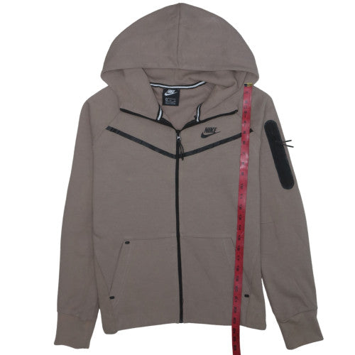 Nike Men's Beige Full Zip Hoodie XL Cotton Blend
