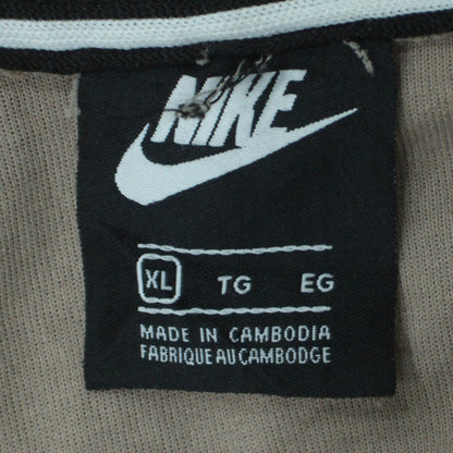 Nike Men's Beige Full Zip Hoodie XL Cotton Blend