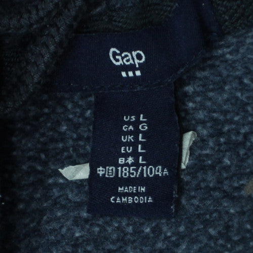 GAP Women Navy Blue Full Zip Hoodie L American Flag Logo