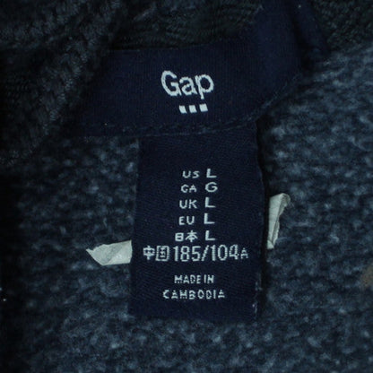 GAP Women Navy Blue Full Zip Hoodie L American Flag Logo