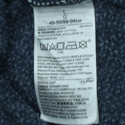 GAP Women Navy Blue Full Zip Hoodie L American Flag Logo