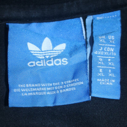 adidas Men's Black XL 1/2 Zip Hoodie with Logo Graphic