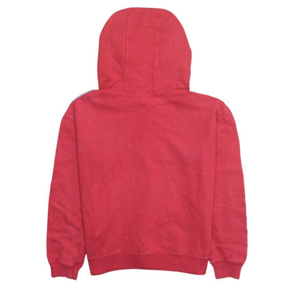 Champion Womens Red Pullover Hoodie Small 100% Cotton Logo Detail