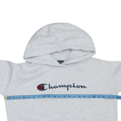 Champion Womens Grey Pullover Hoodie Medium Cotton Blend