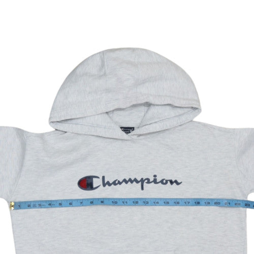 Champion Womens Grey Pullover Hoodie Medium Cotton Blend