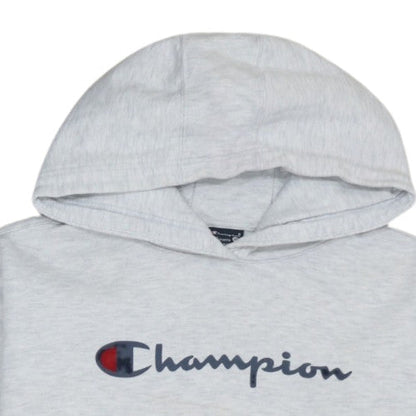 Champion Womens Grey Pullover Hoodie Medium Cotton Blend