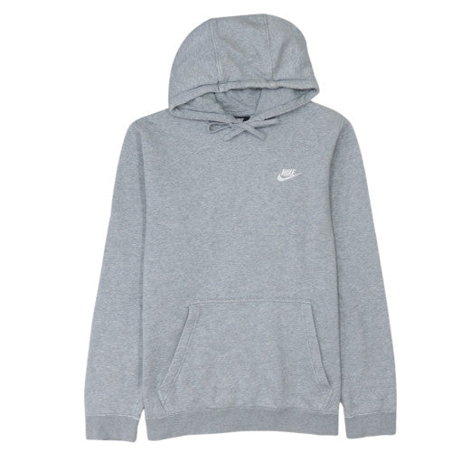 Nike Men Grey Pullover Hoodie Fleece Size M Regular Fit