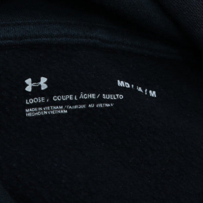 Under Armour Men's Black Pullover Hoodie Size M Fleece Relaxed Fit