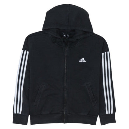 Adidas Womens Black Full Zip Hoodie Size M Cotton Blend Sportswear