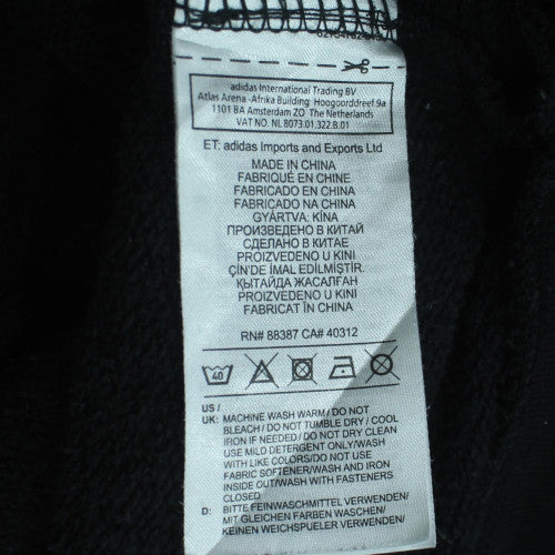 Adidas Womens Black Full Zip Hoodie Size M Cotton Blend Sportswear