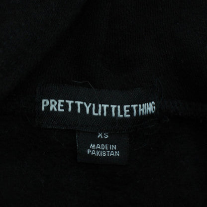 PrettyLittleThing Womens Black XS Pullover Hoodie Classic Fit