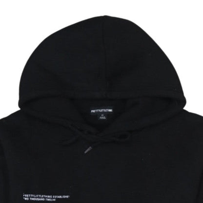 PrettyLittleThing Womens Black XS Pullover Hoodie Classic Fit