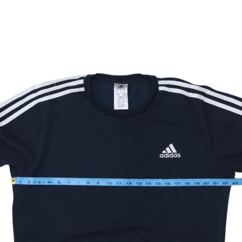 Adidas Womens Navy Blue Crew Neck Pullover Sweatshirt M