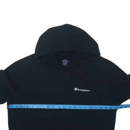 Champion Men's Black Pullover Hoodie Medium Logo Fleece Sweatshirt