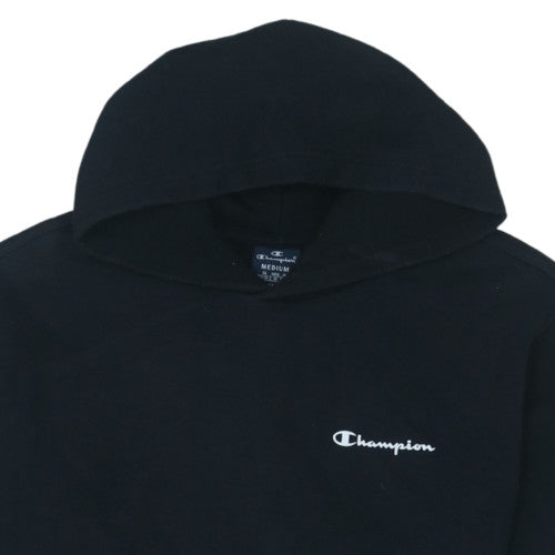 Champion Men's Black Pullover Hoodie Medium Logo Fleece Sweatshirt