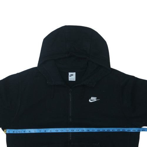 Nike Men's Black Full Zip Hoodie L Classic Fleece Sweatshirt