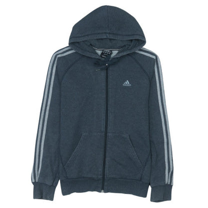 Adidas Men's Grey Full Zip Hoodie Size S Sportswear