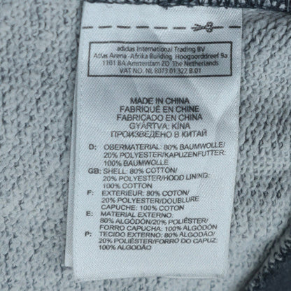 Adidas Men's Grey Full Zip Hoodie Size S Sportswear