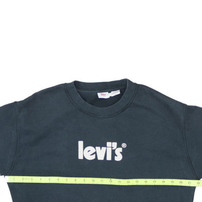 Levi's Men's Blue Logo Crew Neck Pullover Sweatshirt Size M