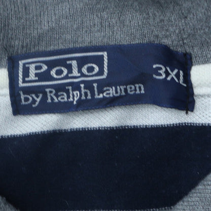 Ralph Lauren Men's Blue Striped Cotton 3XL Polo Shirt