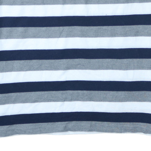 Ralph Lauren Men's Blue Striped Cotton 3XL Polo Shirt