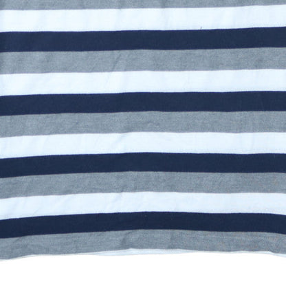 Ralph Lauren Men's Blue Striped Cotton 3XL Polo Shirt