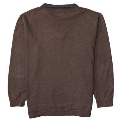 Lacoste Men’s Brown 1/4 Zip Collared Sweatshirt 2XL Regular Fit