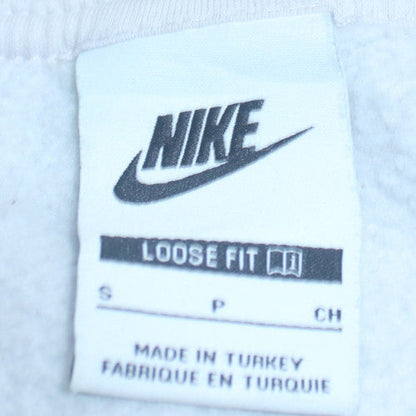 Nike Women’s Beige & White Loose Fit Crew Neck Sweatshirt Size S